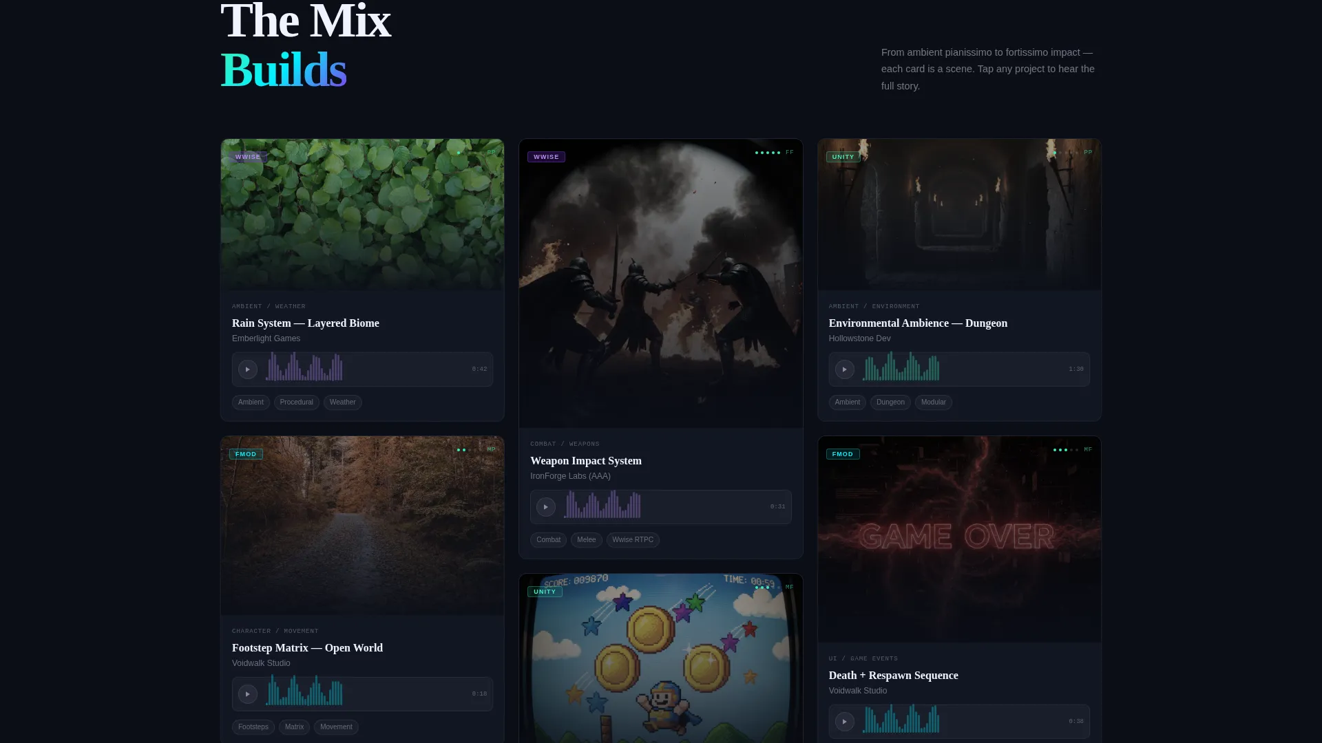 Game Sound Design Studio Landing Page Template