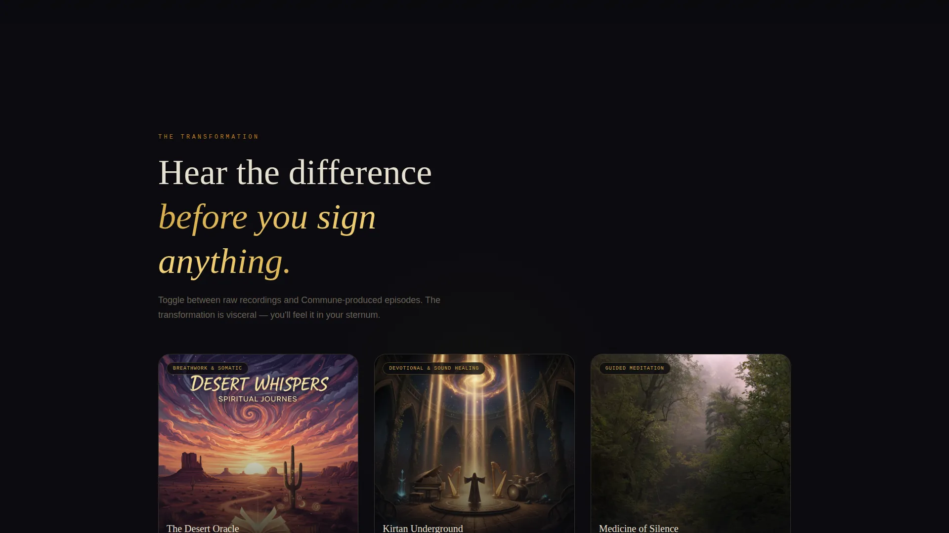 Spirituality Podcast Production Landing Page Template
