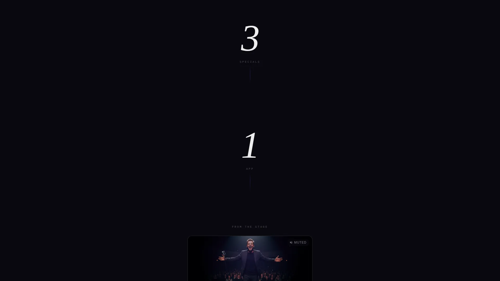 Stand-Up Comedian App Download Landing Page