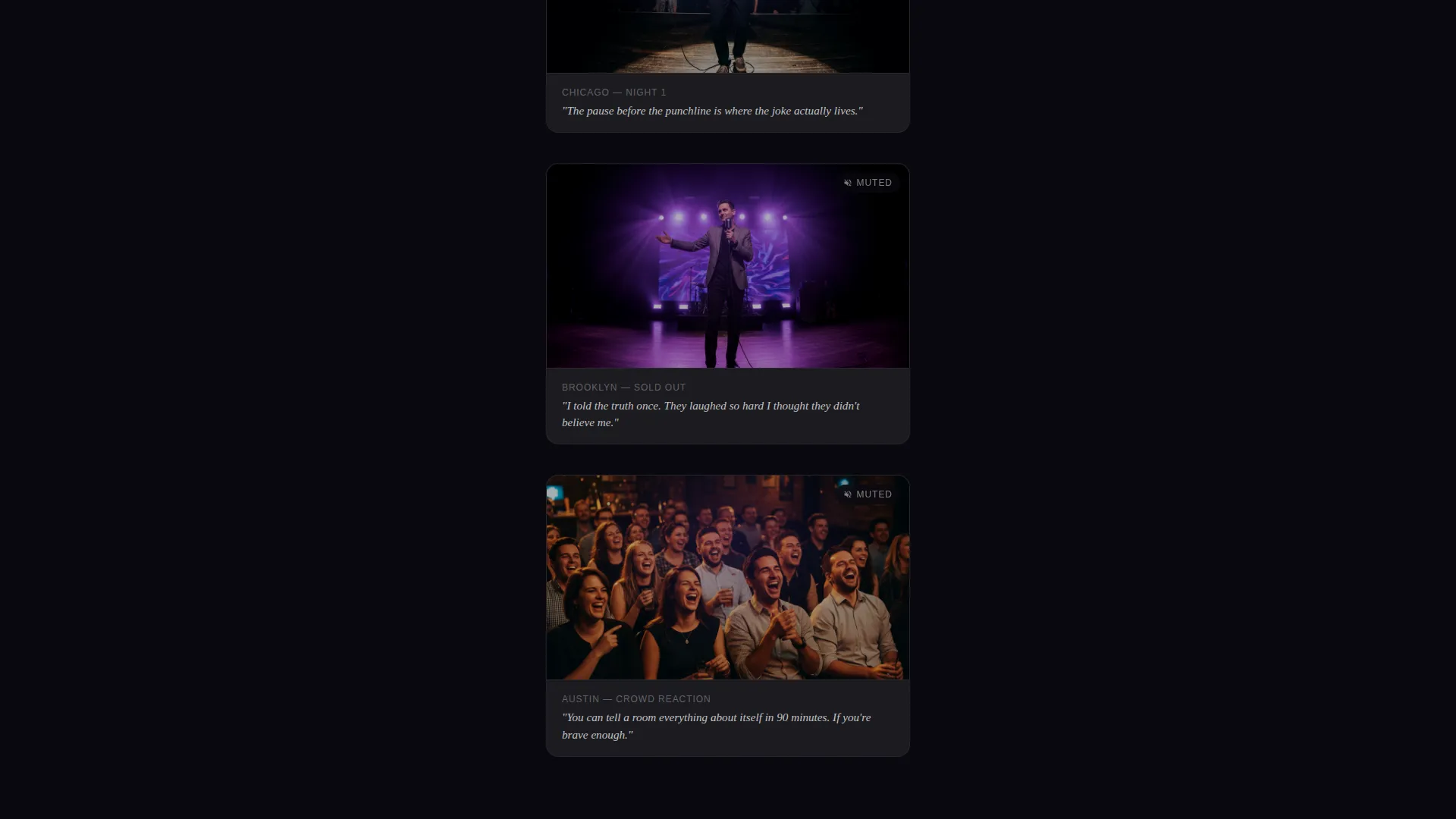 Stand-Up Comedian App Download Landing Page
