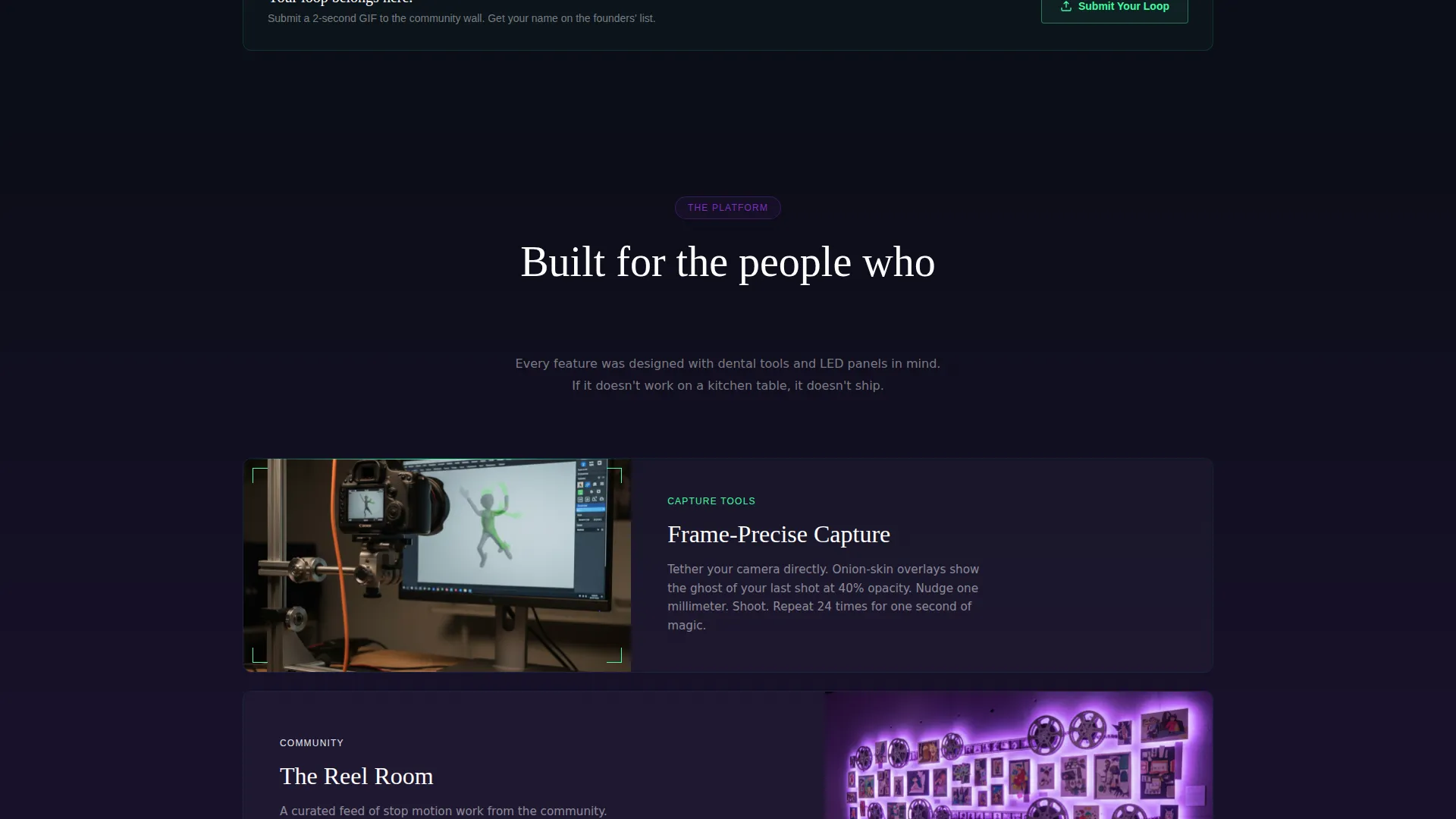Stop Motion Animation Waitlist Landing Page Template