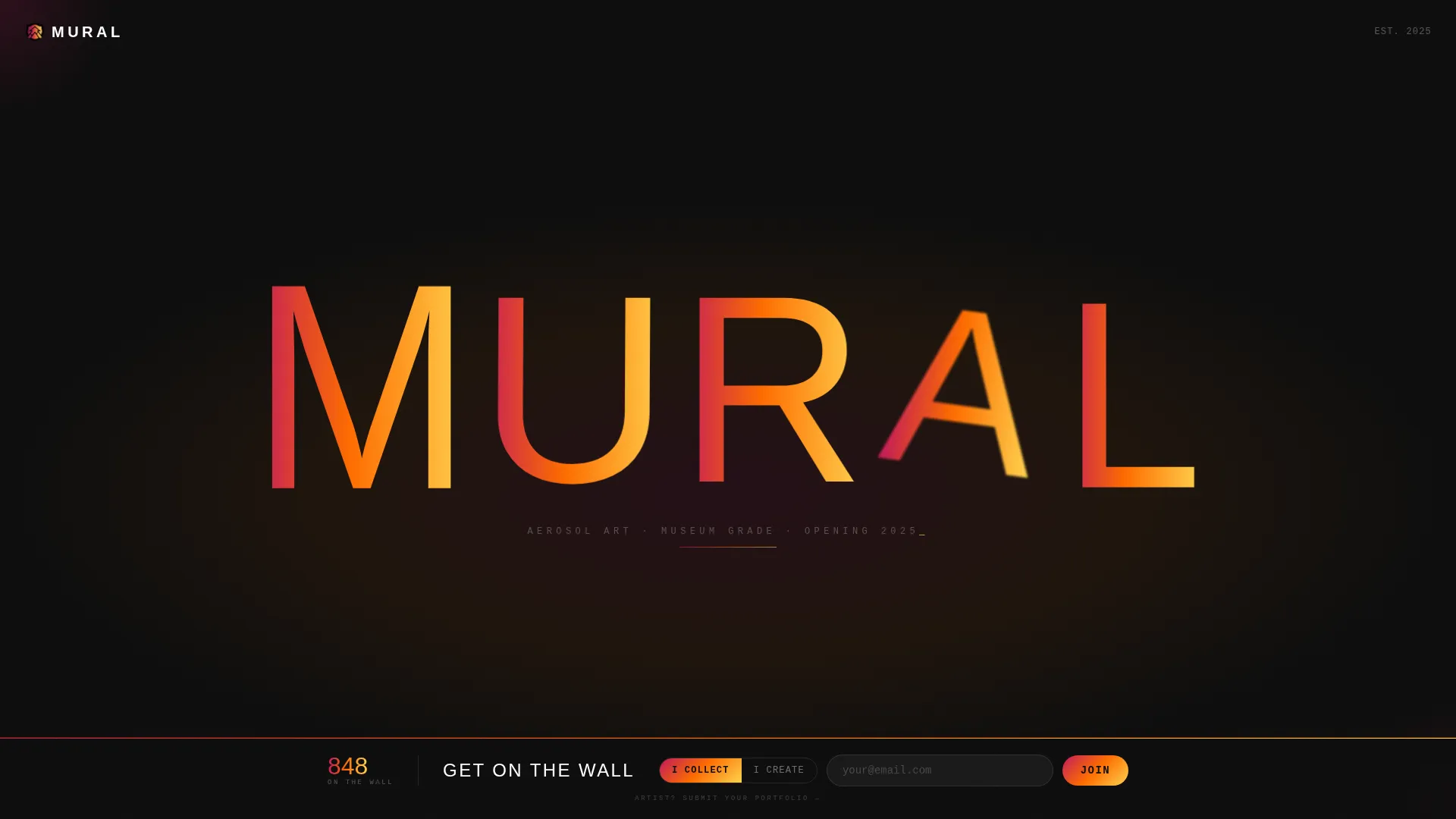 Bold Street Art Gallery Landing Page Template