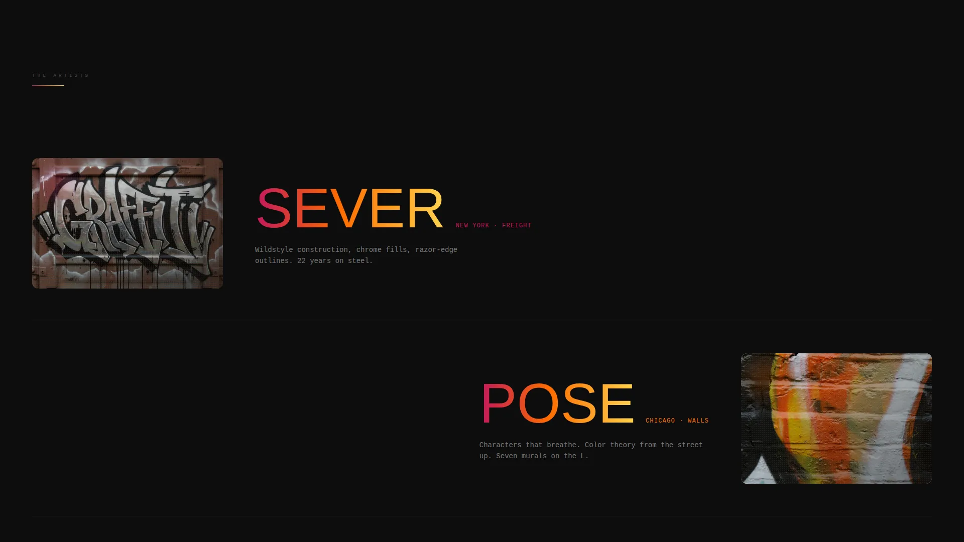 Bold Street Art Gallery Landing Page Template
