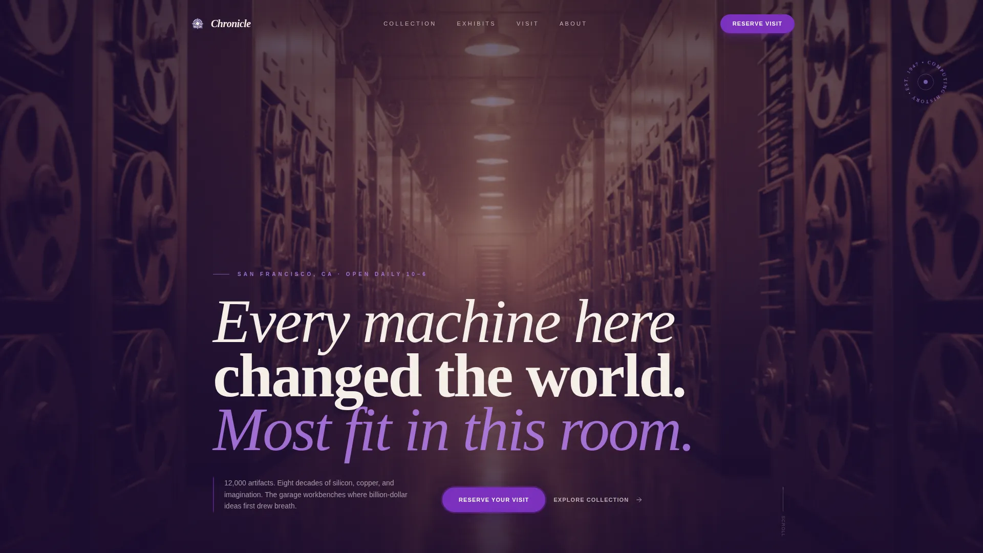Technology Museum Landing Page Template