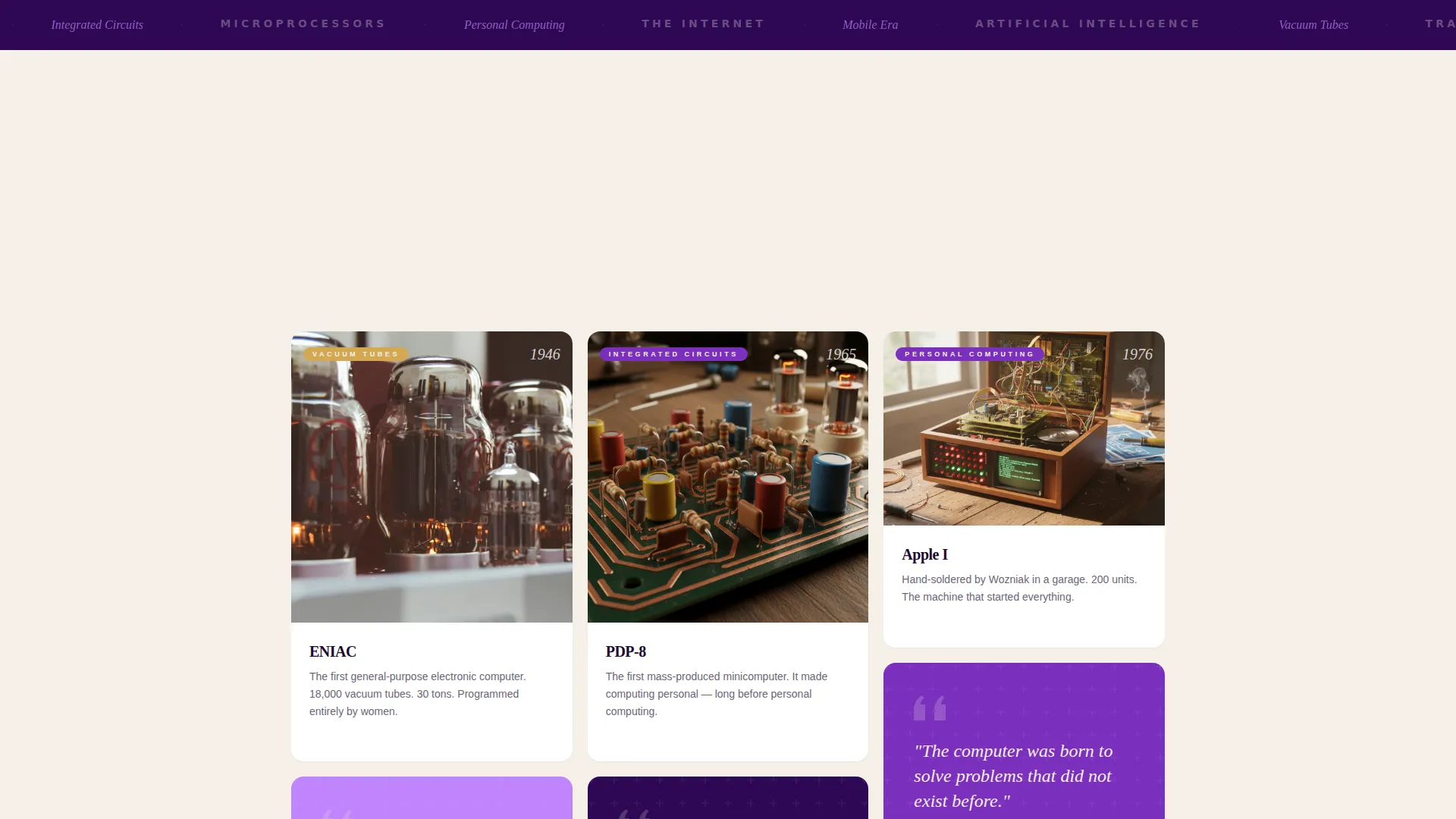 Technology Museum Landing Page Template
