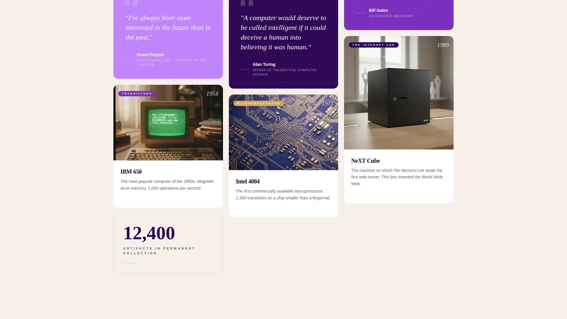 Technology Museum Landing Page Template