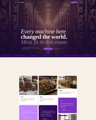 Technology Museum Landing Page Template