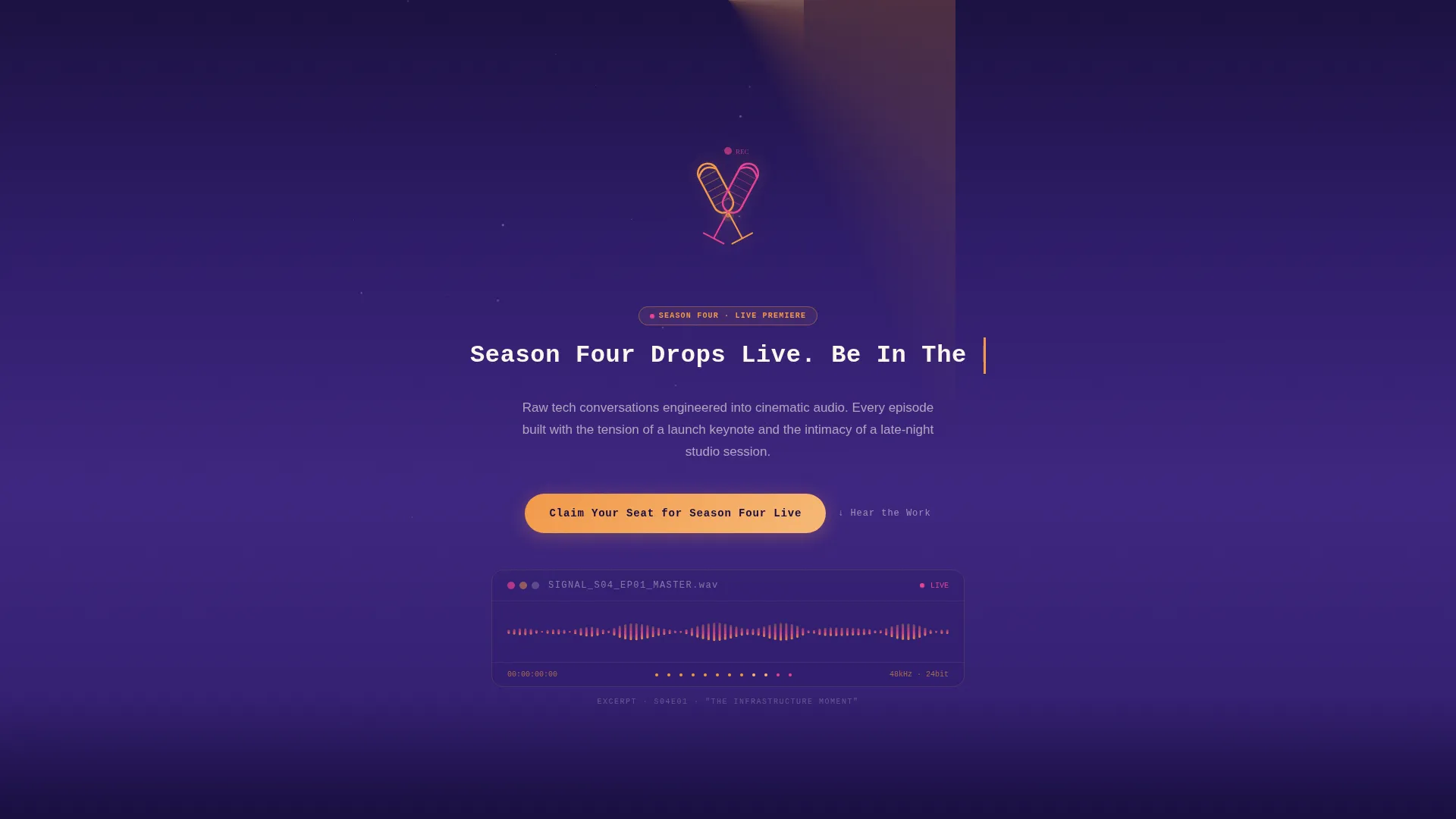 Immersive Podcast Production Landing Page Template
