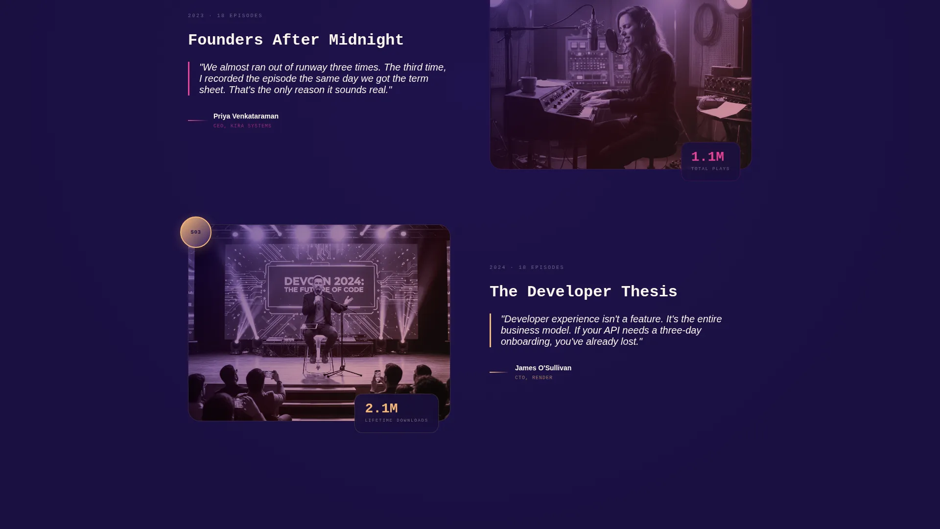 Immersive Podcast Production Landing Page Template