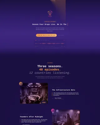 Immersive Podcast Production Landing Page Template