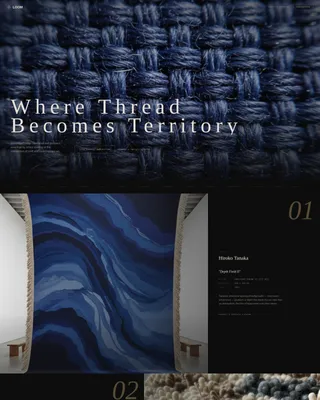 Cinematic Fiber Art Gallery Landing Page Template