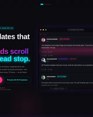 Threads Ad Creative Landing Page Template