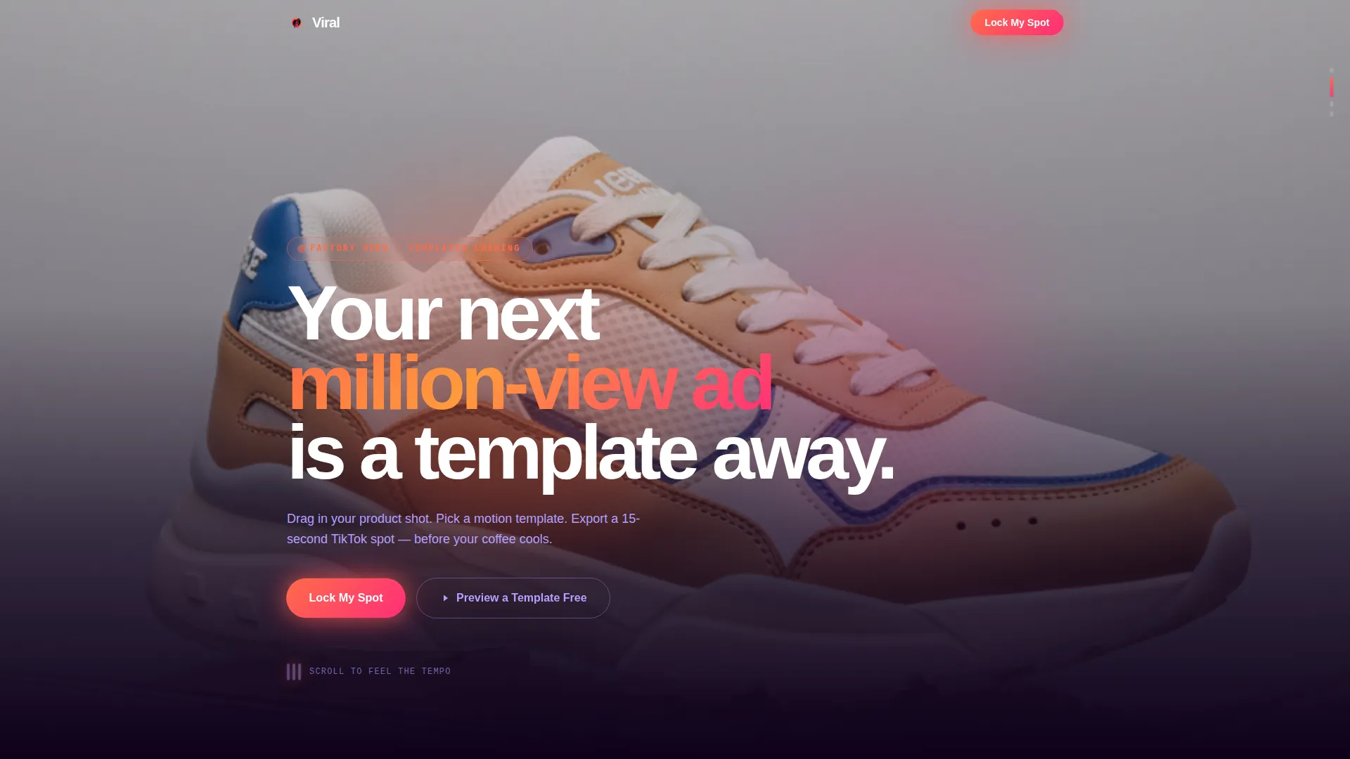 TikTok Ad Creative Landing Page Template