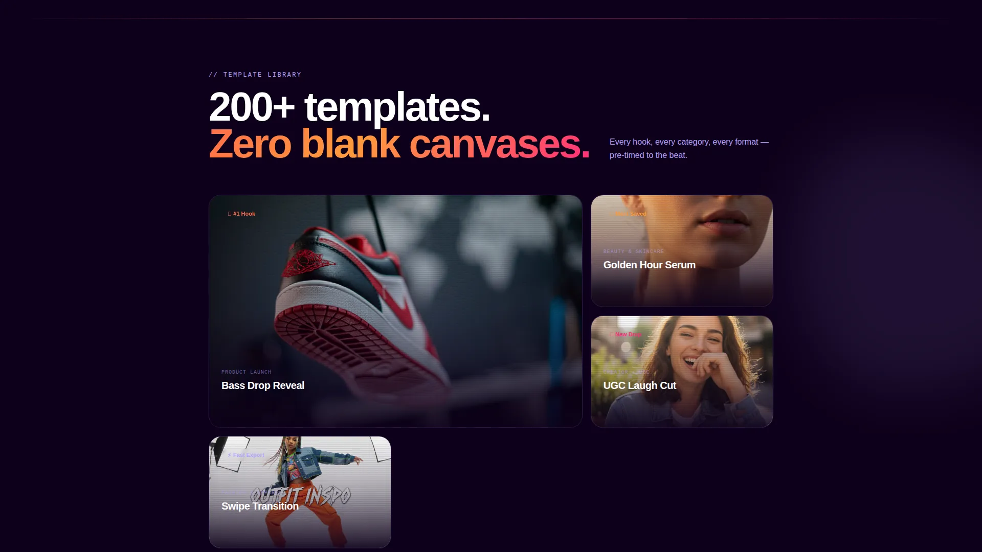TikTok Ad Creative Landing Page Template