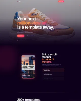 TikTok Ad Creative Landing Page Template