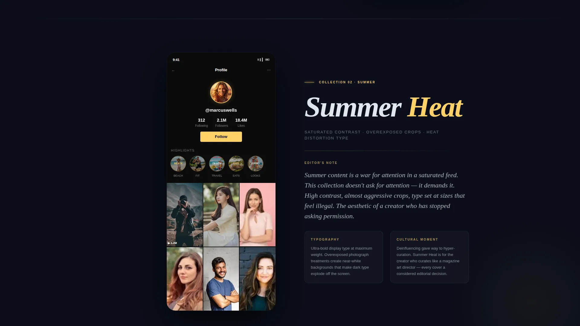 Editorial TikTok Highlight Cover Landing Page