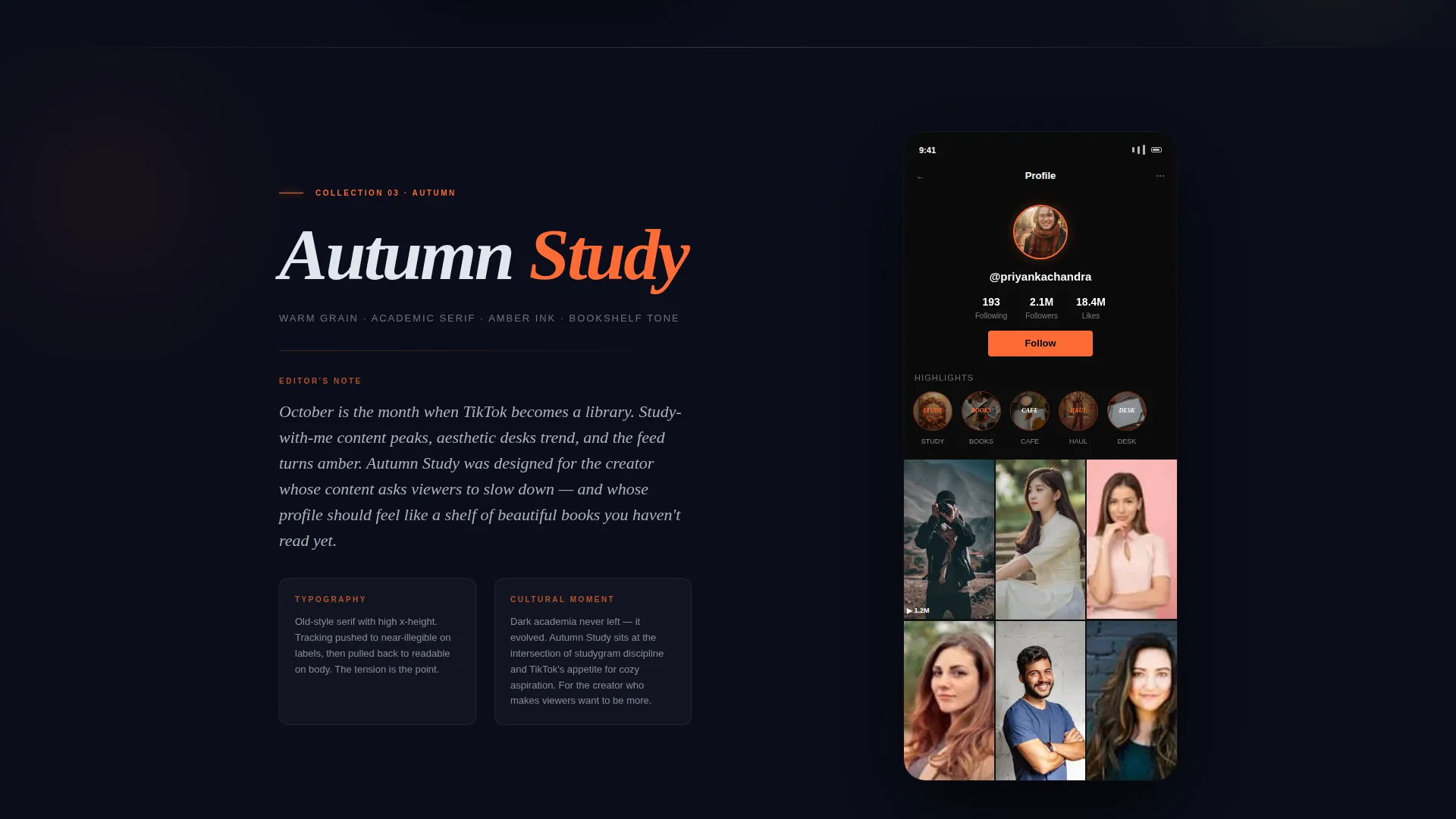 Editorial TikTok Highlight Cover Landing Page