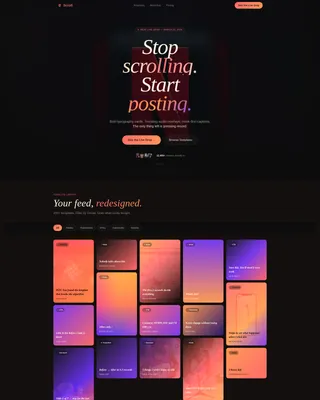 TikTok Post Template Landing Page for Creators