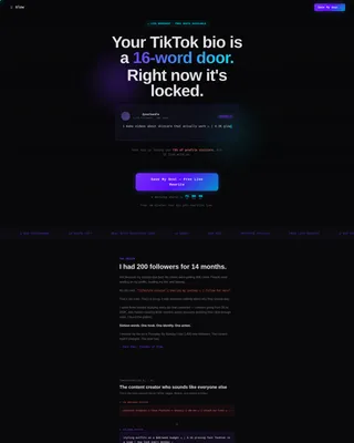 TikTok Bio Workshop Landing Page Template