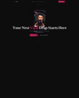 Electric Creator Landing Page Template for Short-Form Video
