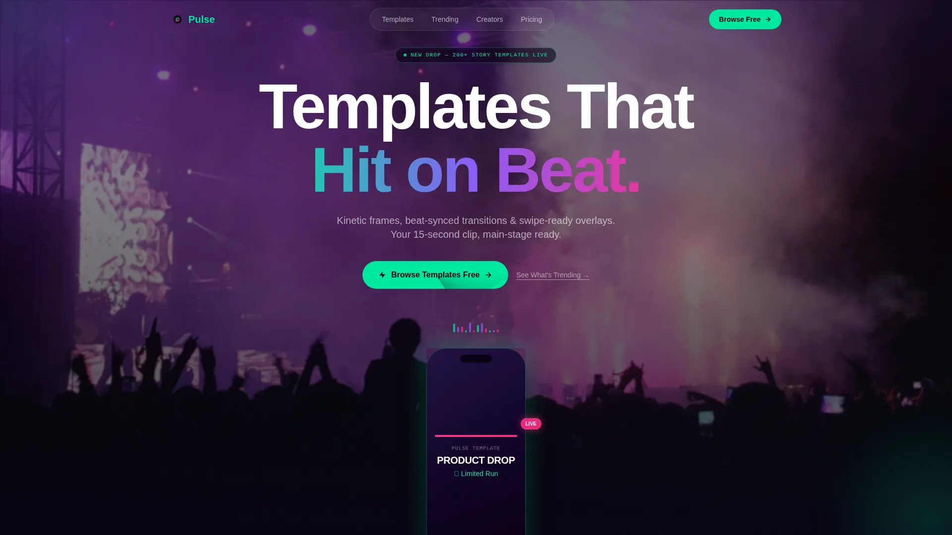 TikTok Story Template Landing Page for Creators