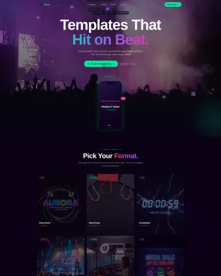 TikTok Story Template Landing Page for Creators