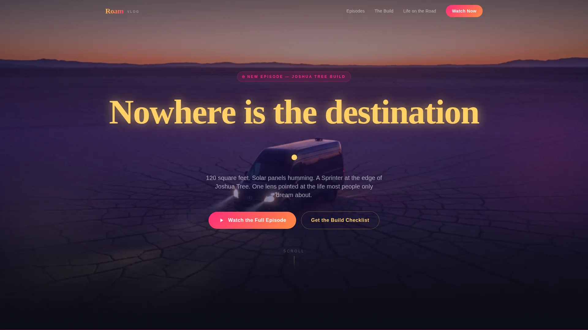 Breathtaking Van Life Landing Page Template