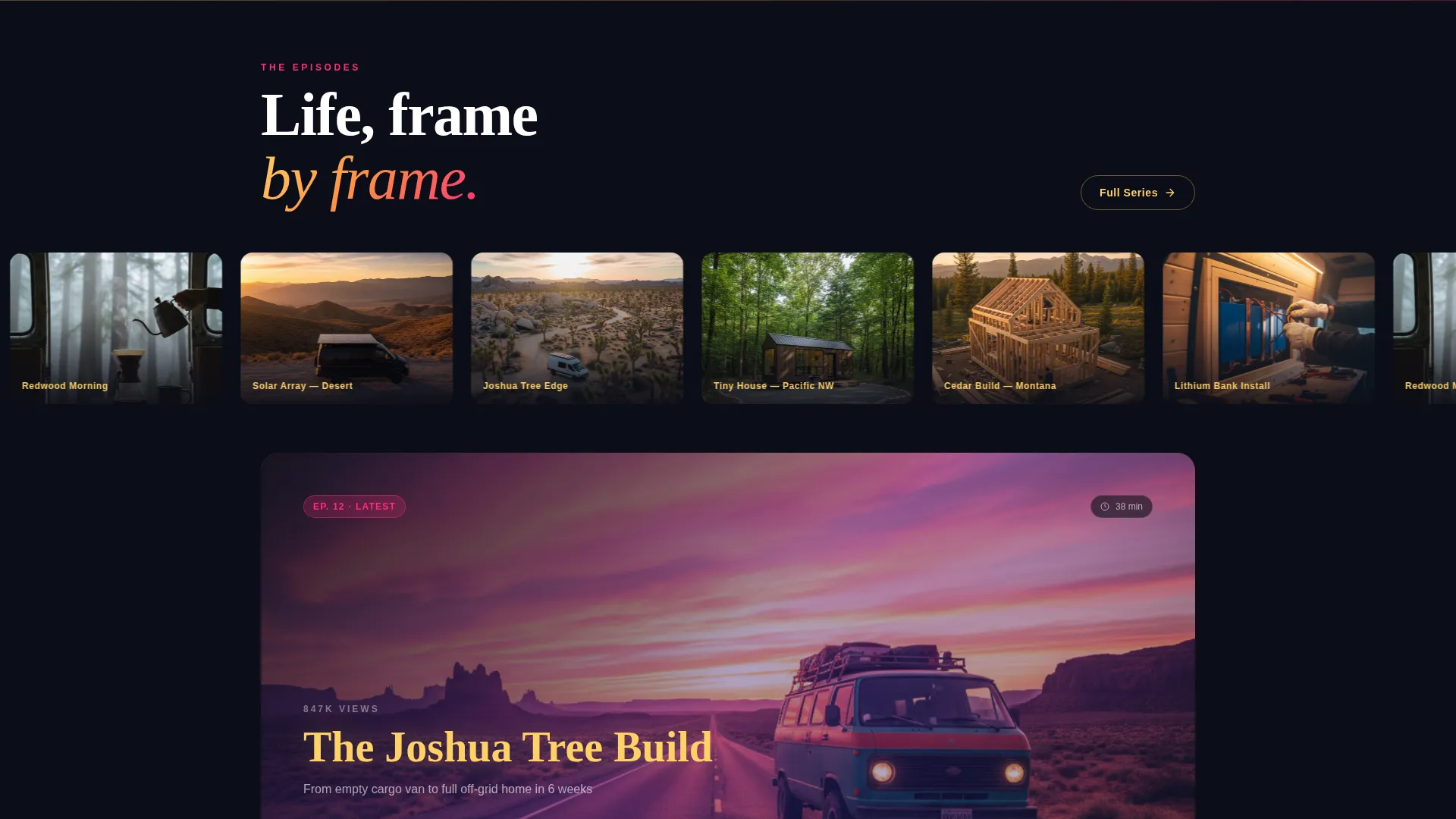 Breathtaking Van Life Landing Page Template