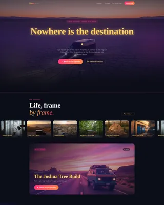 Breathtaking Van Life Landing Page Template