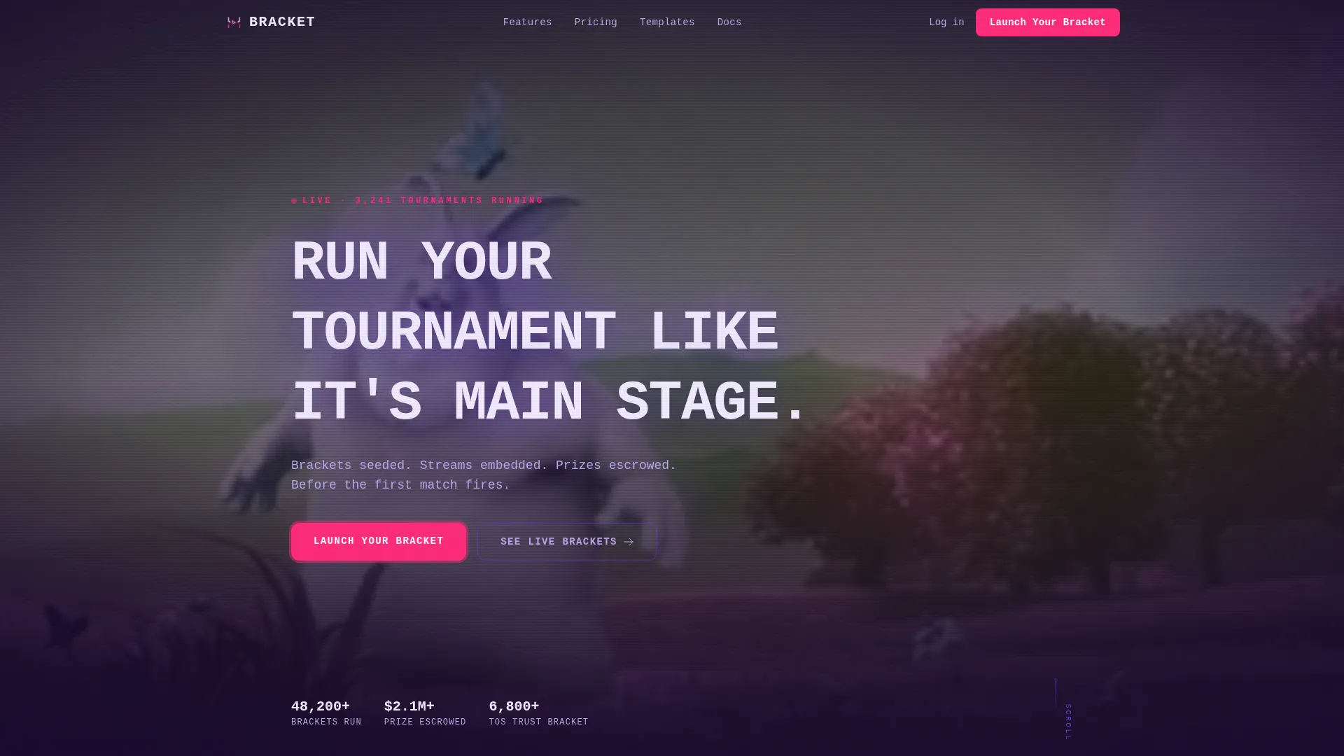 Tournament Organizer Landing Page Template