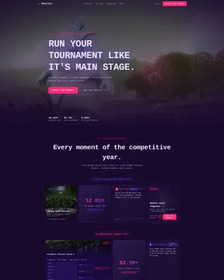 Tournament Organizer Landing Page Template