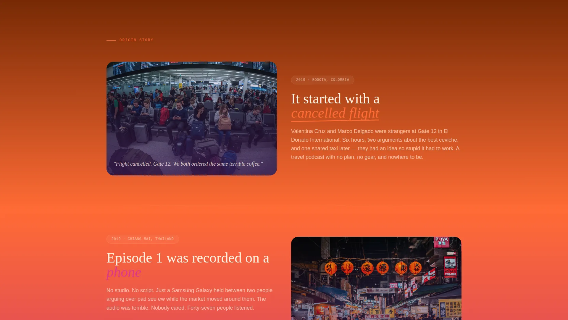 Travel Podcast Landing Page Template