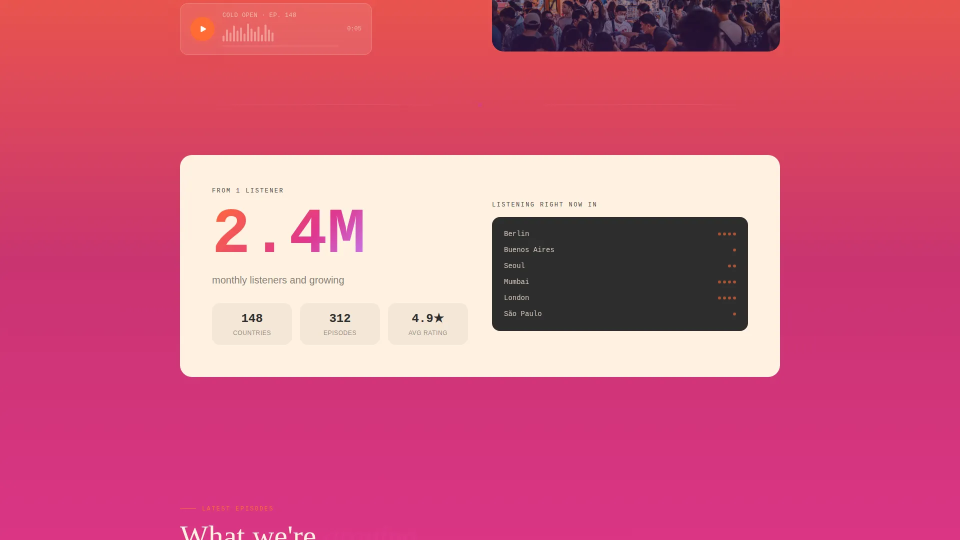 Travel Podcast Landing Page Template