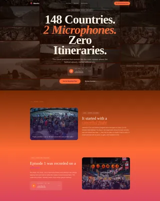 Travel Podcast Landing Page Template