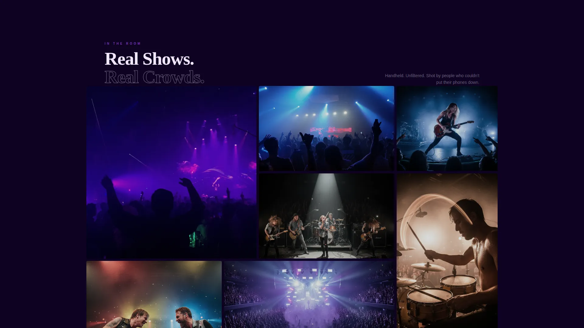 Rock Tribute Band Landing Page Template
