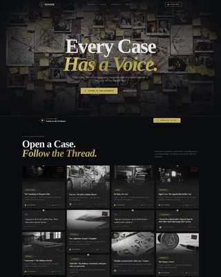 True Crime Podcast Landing Page Template