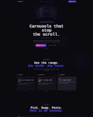 Scrollstopping Twitter X Landing Page Template