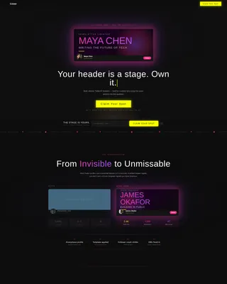 Bold Twitter X Landing Page Template