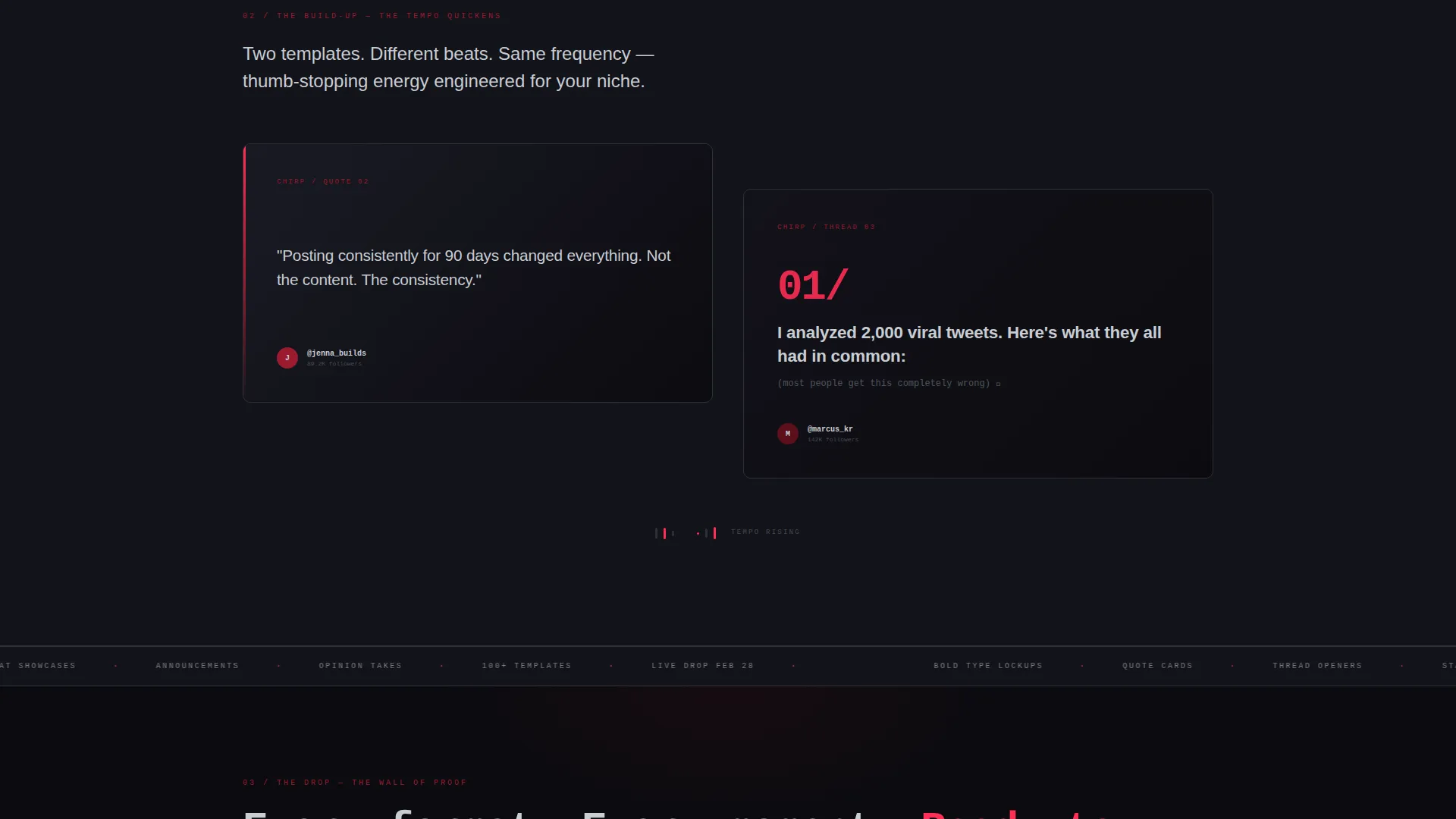 Bold Twitter/X Template Toolkit Landing Page
