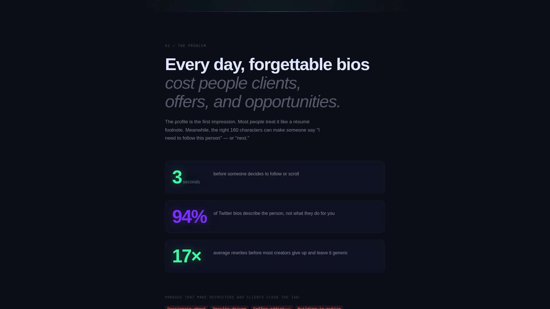 Bio Workshop Landing Page Template for Twitter/X