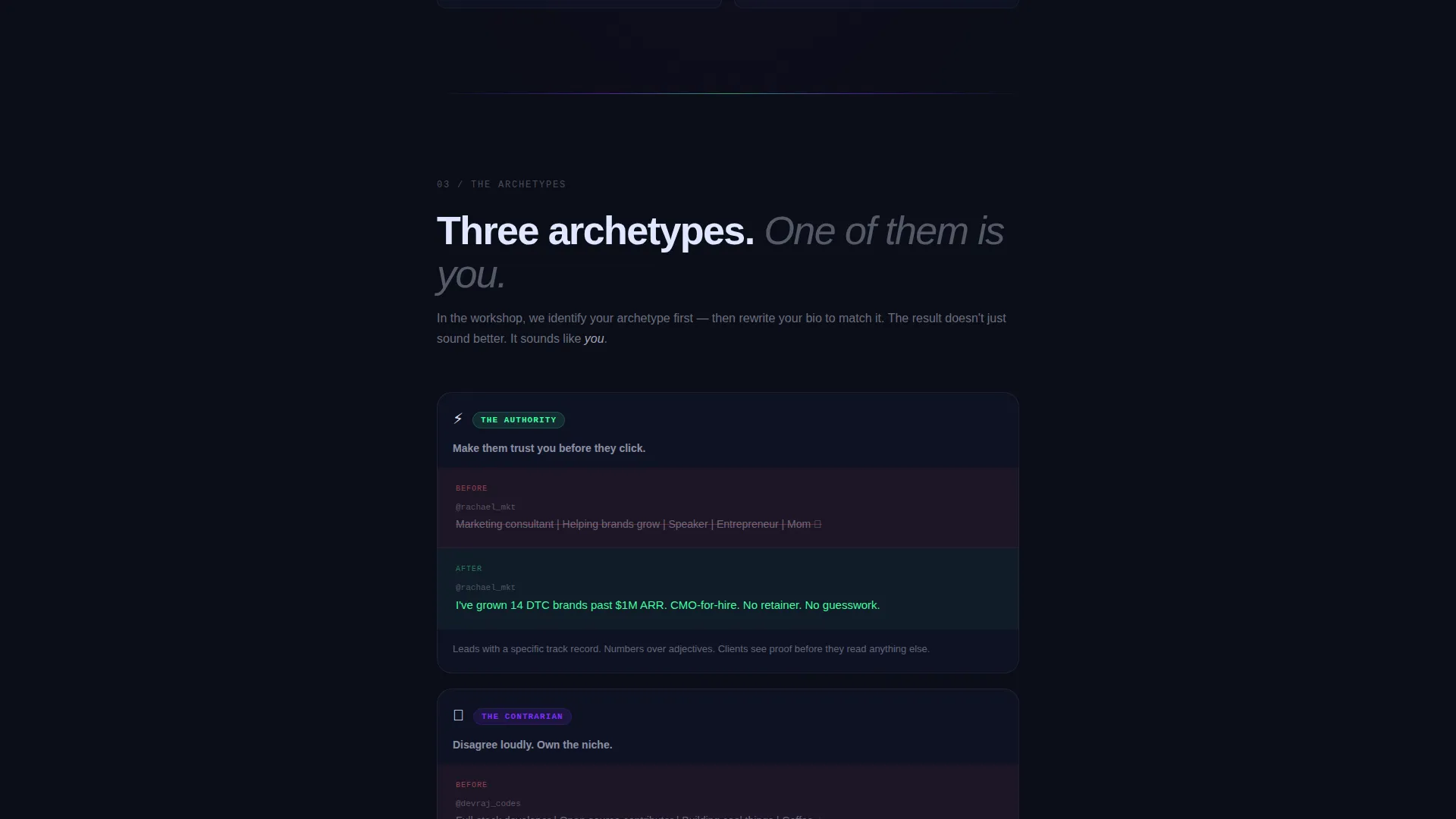 Bio Workshop Landing Page Template for Twitter/X