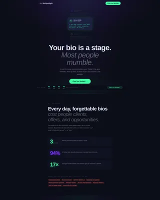 Bio Workshop Landing Page Template for Twitter/X