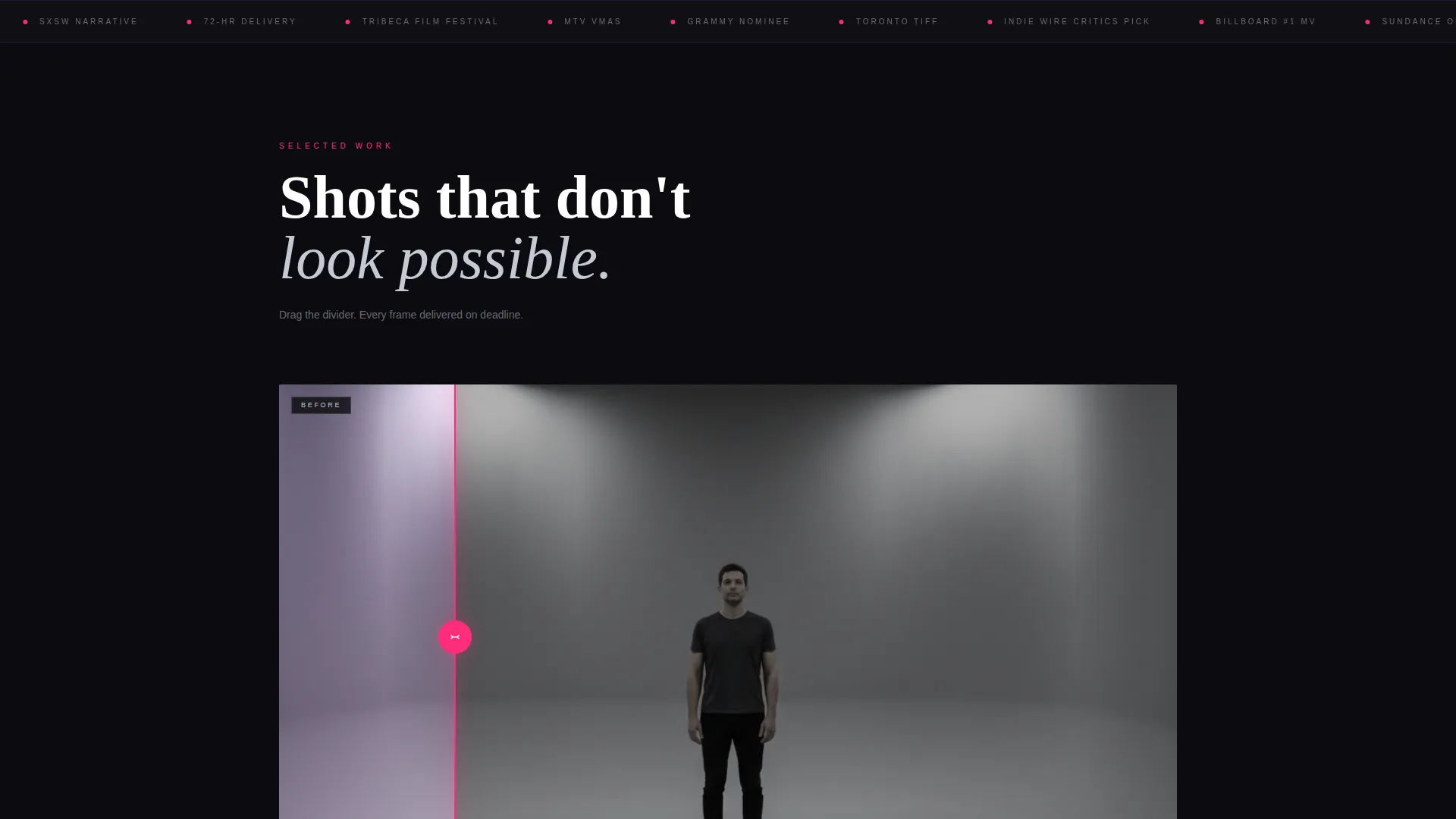 Film & Video Production Booking Website Template