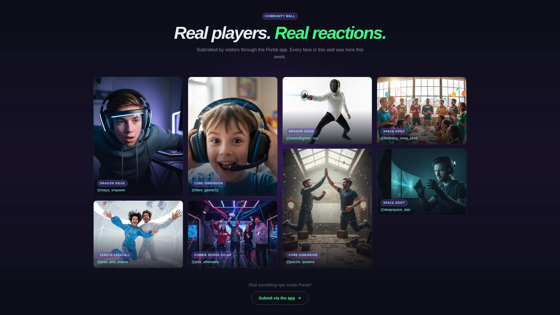 VR Entertainment Center Landing Page Template