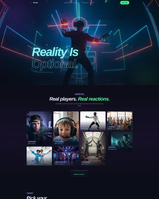 VR Entertainment Center Landing Page Template