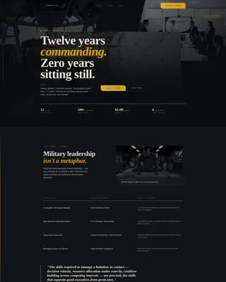 Military to Civilian Leadership Landing Page Template