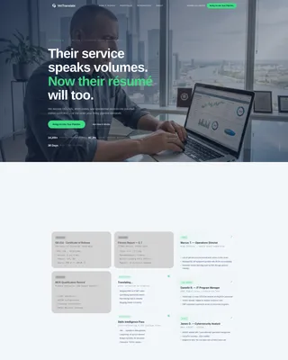 Military to Civilian Career Careers Website Template