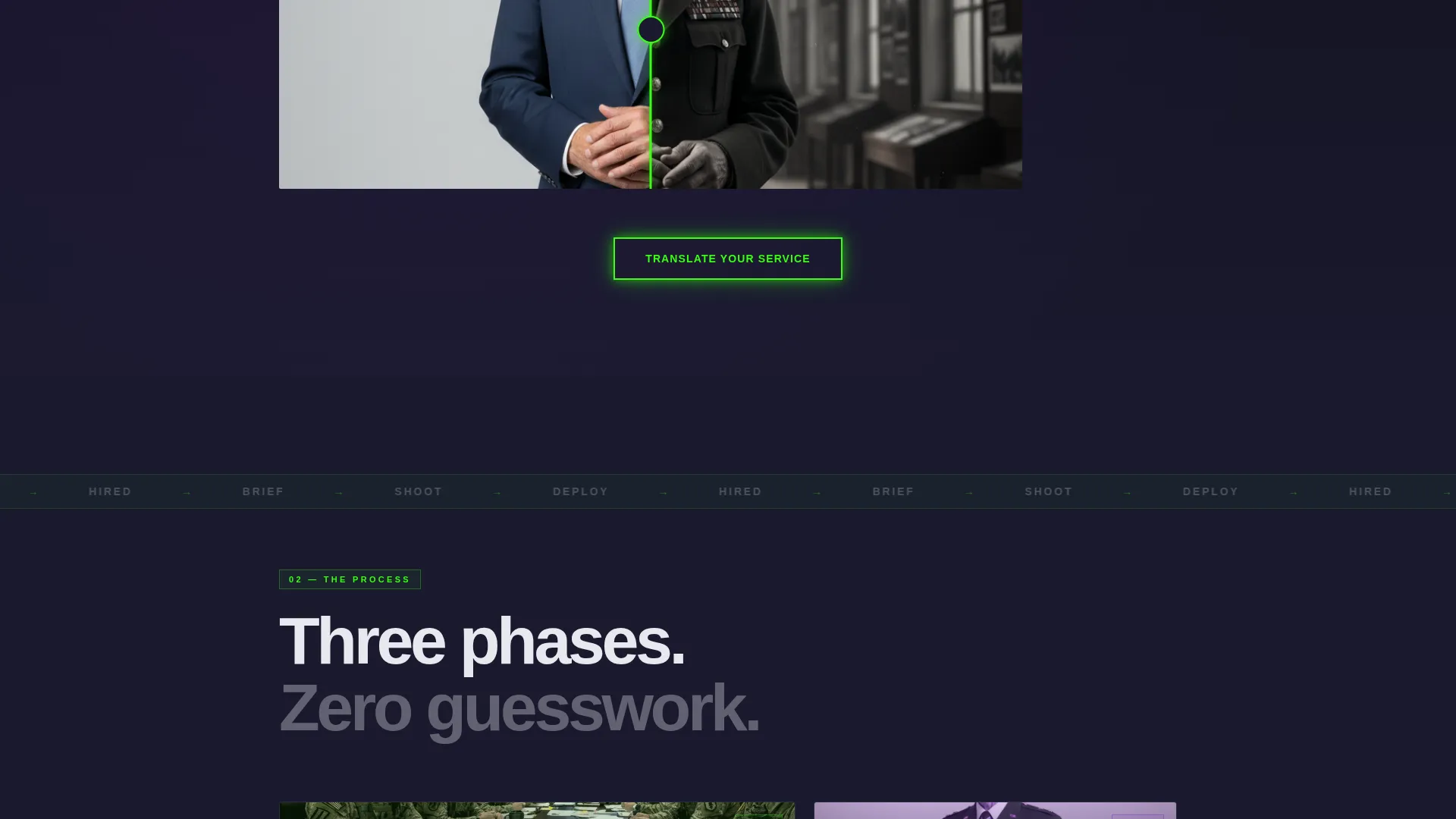 Military to Civilian Video Resume Landing Page