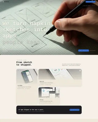 Mobile App Developer Bento Grid Landing Page