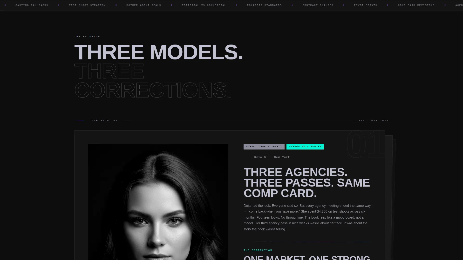 Model Profile Careers Website Template
